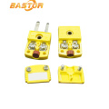 yellow waterproof male female surface j k type thermocouple connector